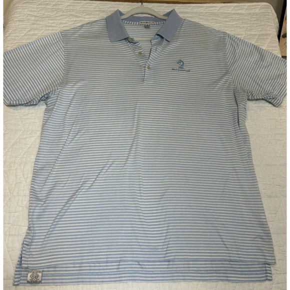 Peter Millar Other - Peter Millar polo Polo blue and white stripe size xl 1890 Mens Invitational